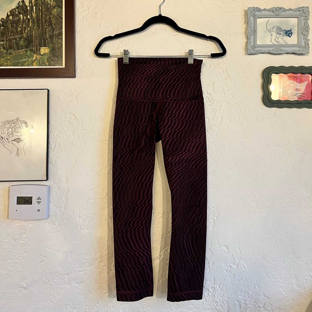 lululemon athletica Purple/Burgundy Geometric Leggings